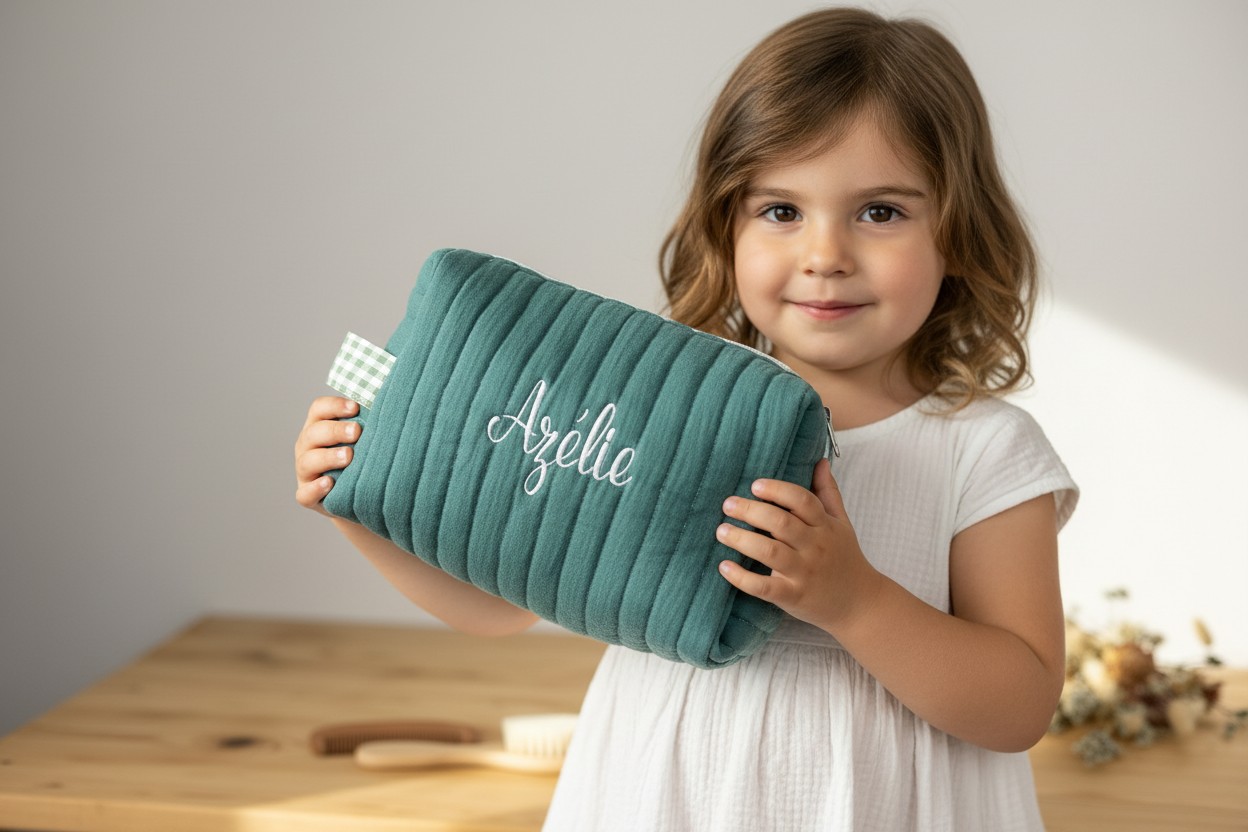 Colette, the 100% customizable baby and child toiletry bag