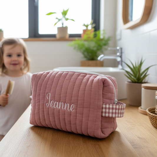 Colette la trousse de toilette rose thé