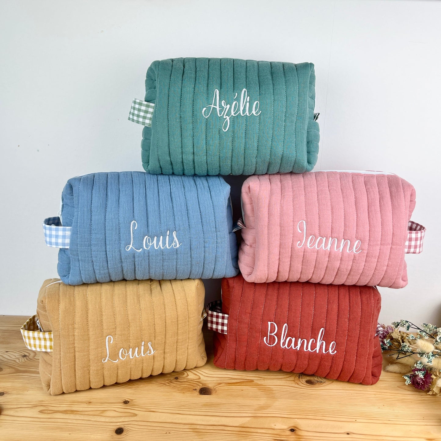 Colette sky blue gauze toiletry bag