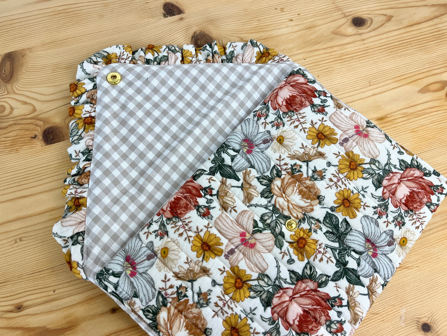 Charlotte double gauze clutch bag, English garden
