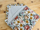 Charlotte double gauze clutch bag, English garden
