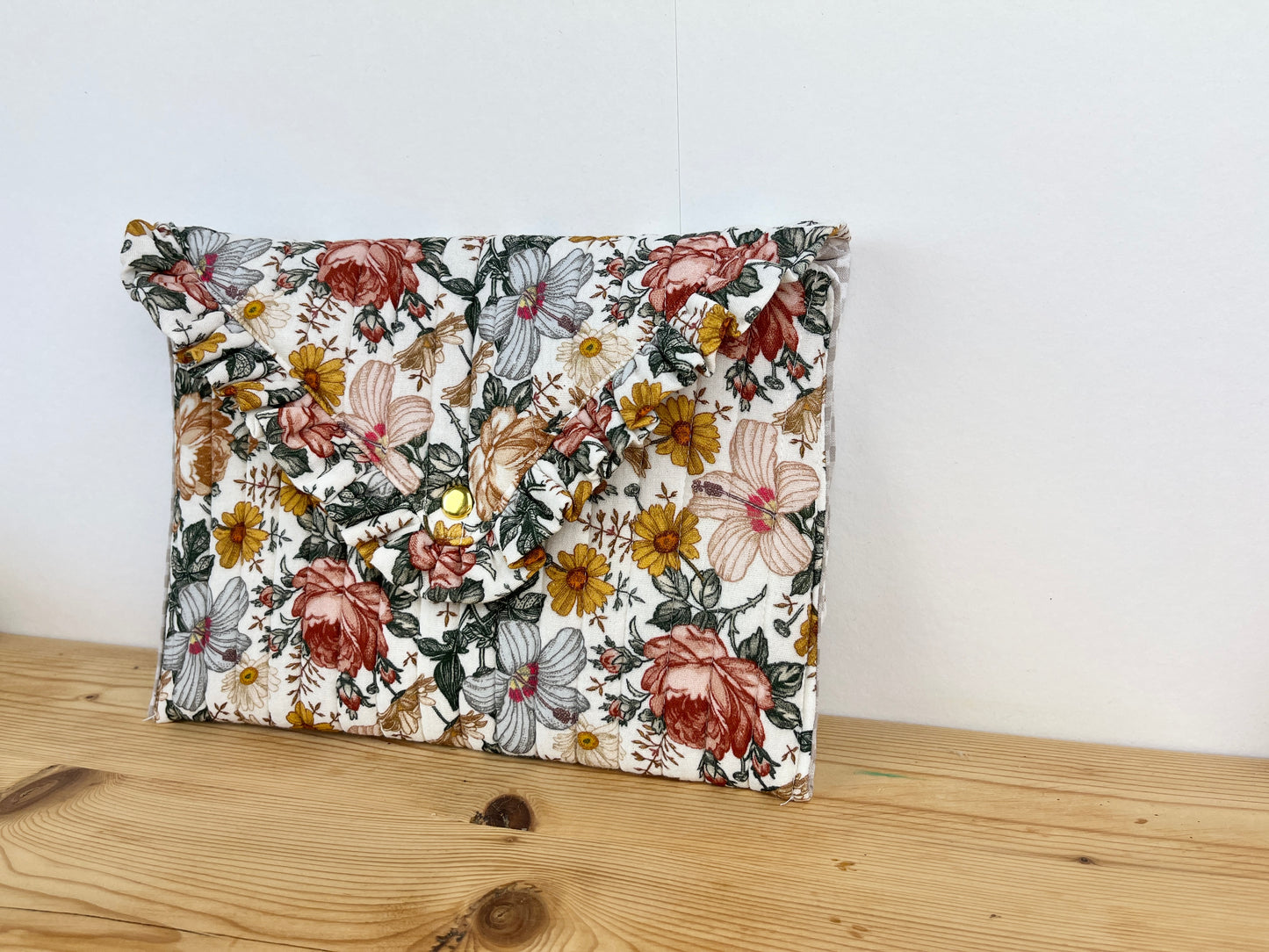 Charlotte double gauze clutch bag, English garden