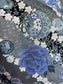Coupon 1m50 fleurs argentées