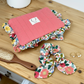 Set: Jeanne clutch and knot scrunchie