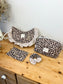 Set includes: Milan bag, toiletry bag, scrunchie and wallet 