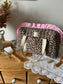 Ruffled bag and pouch set - made to order