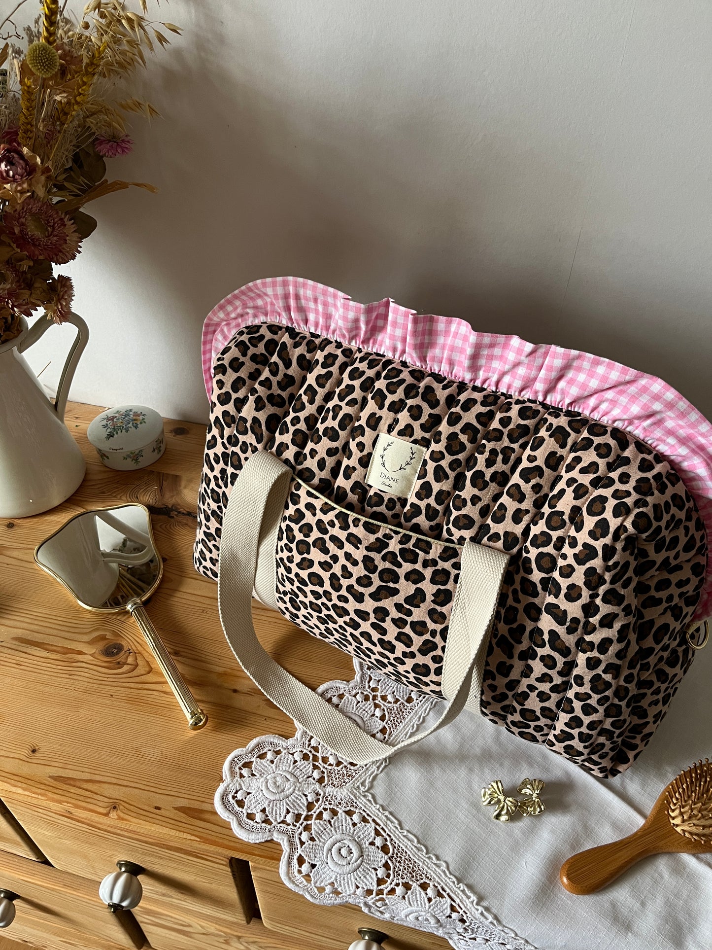 Le sac Chloé léopard et vichy rose