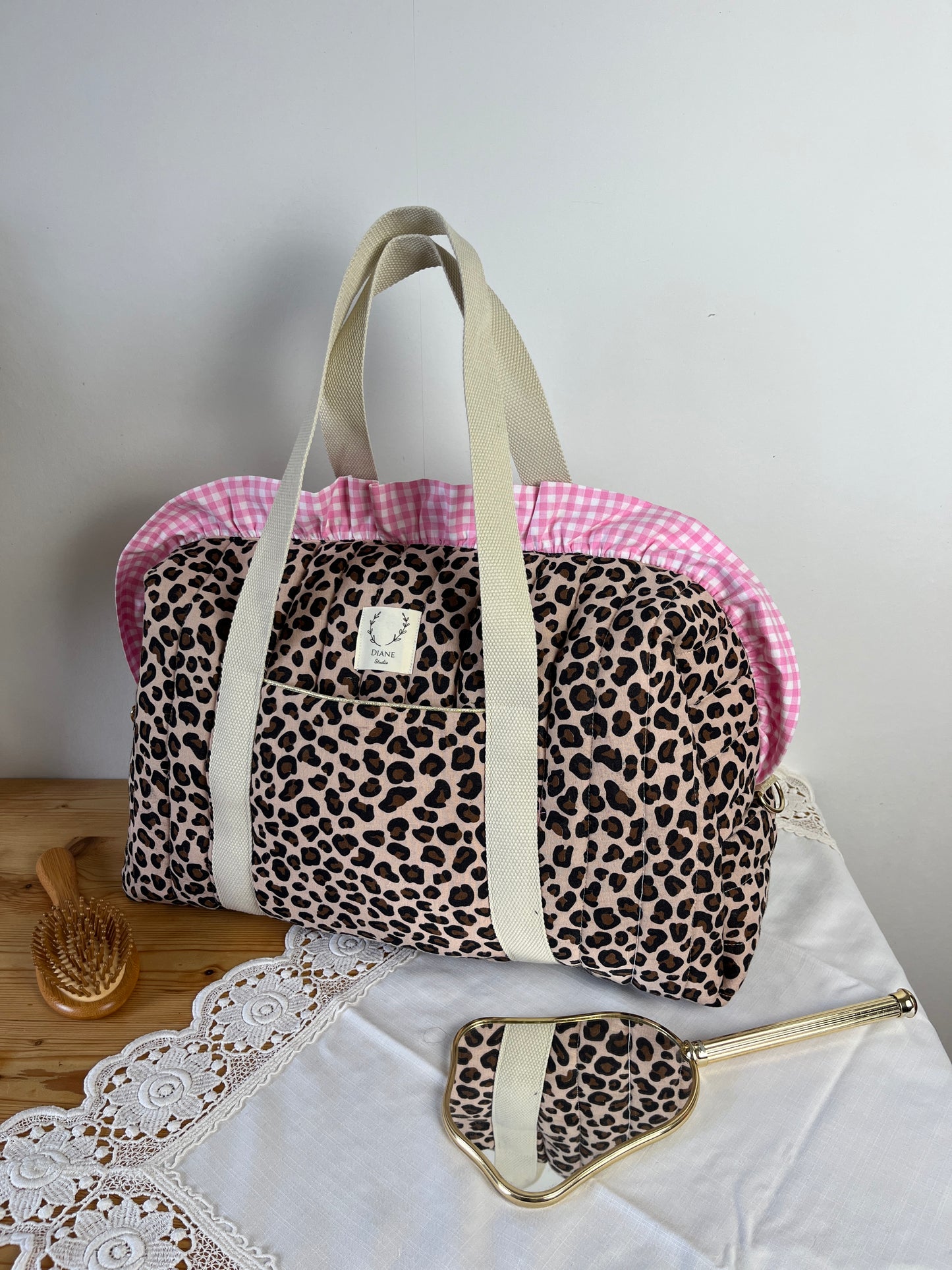 Le sac Chloé léopard et vichy rose