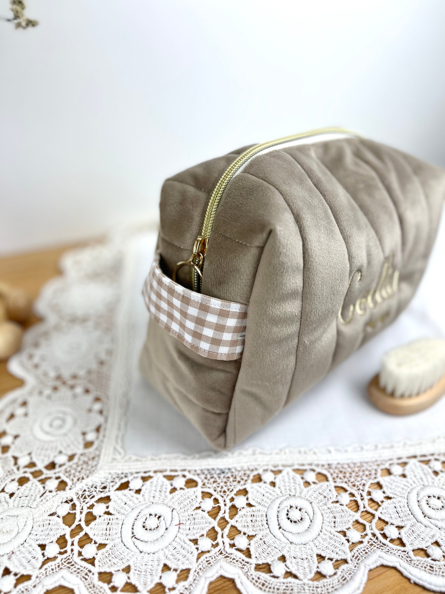 NOUVEAU Ensemble : Trousse de toilette et protège carnet de santé personnalisable