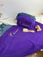 Set includes: Toiletry bag, blanket, doll, notebook cover, and bonnet 