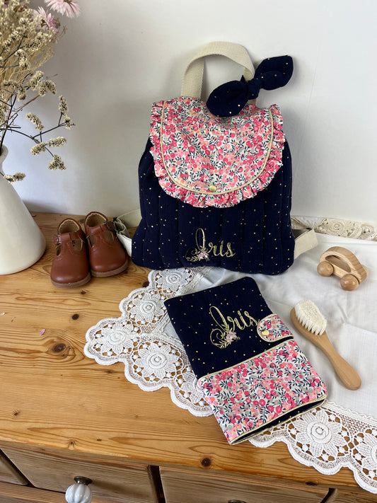 Ensemble : protège carnet et sac Eglantine