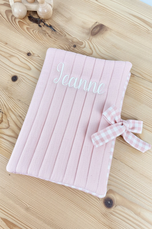 Noé  le protège carnet rose poudré