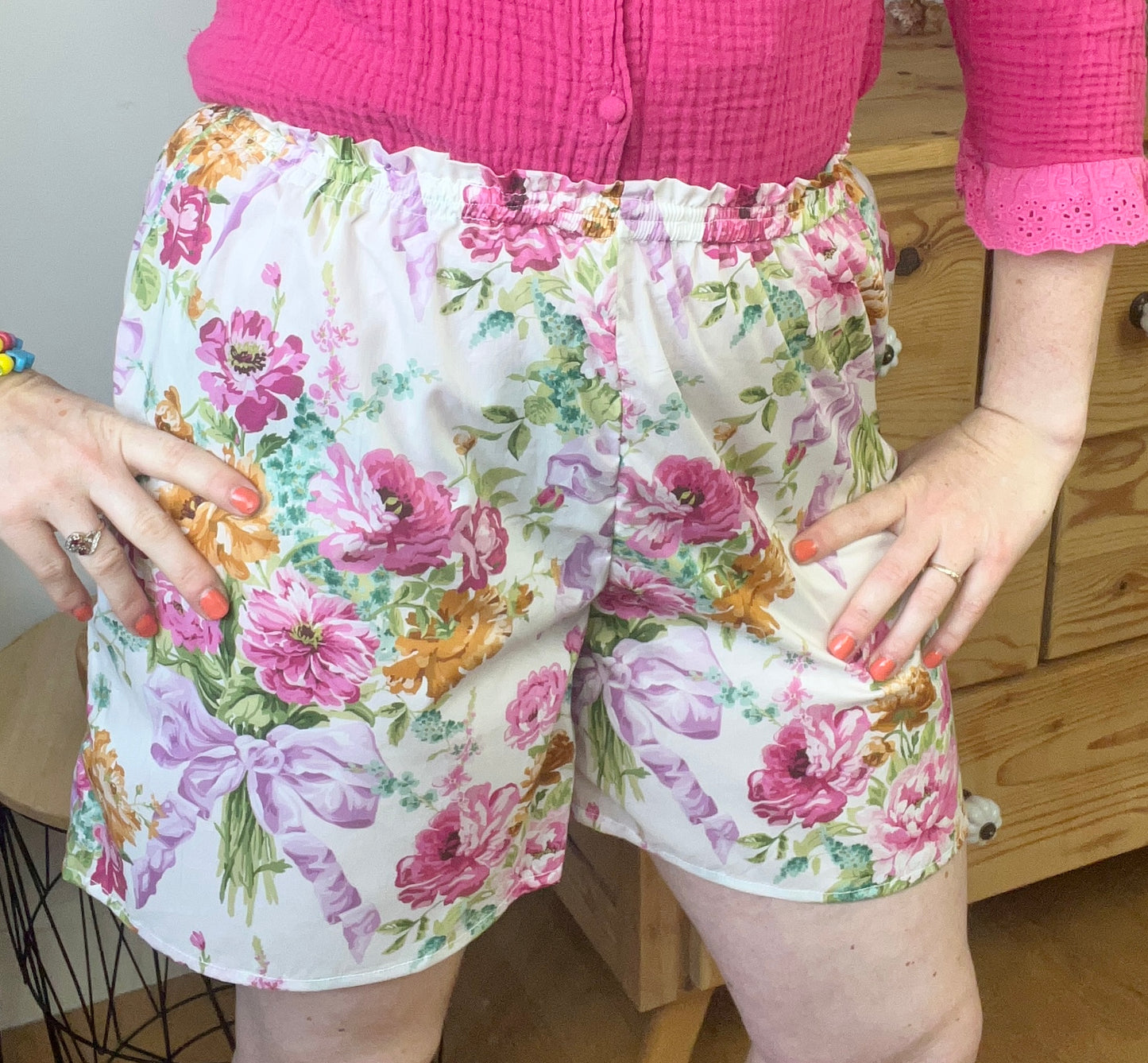 Isaure the Liberty Bridgerton high-waisted retro shorts