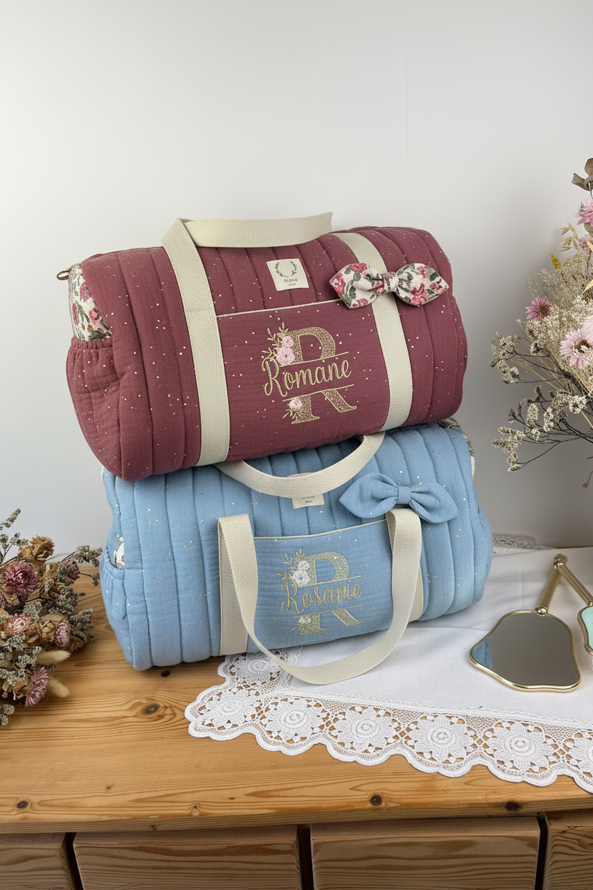 Sac Louison initiale dentelle