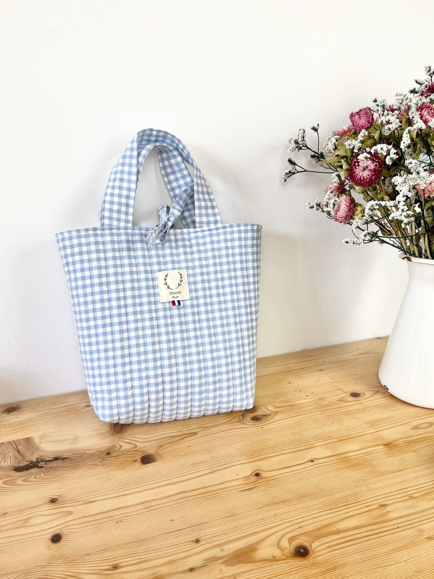 Félicie bag in blue gingham