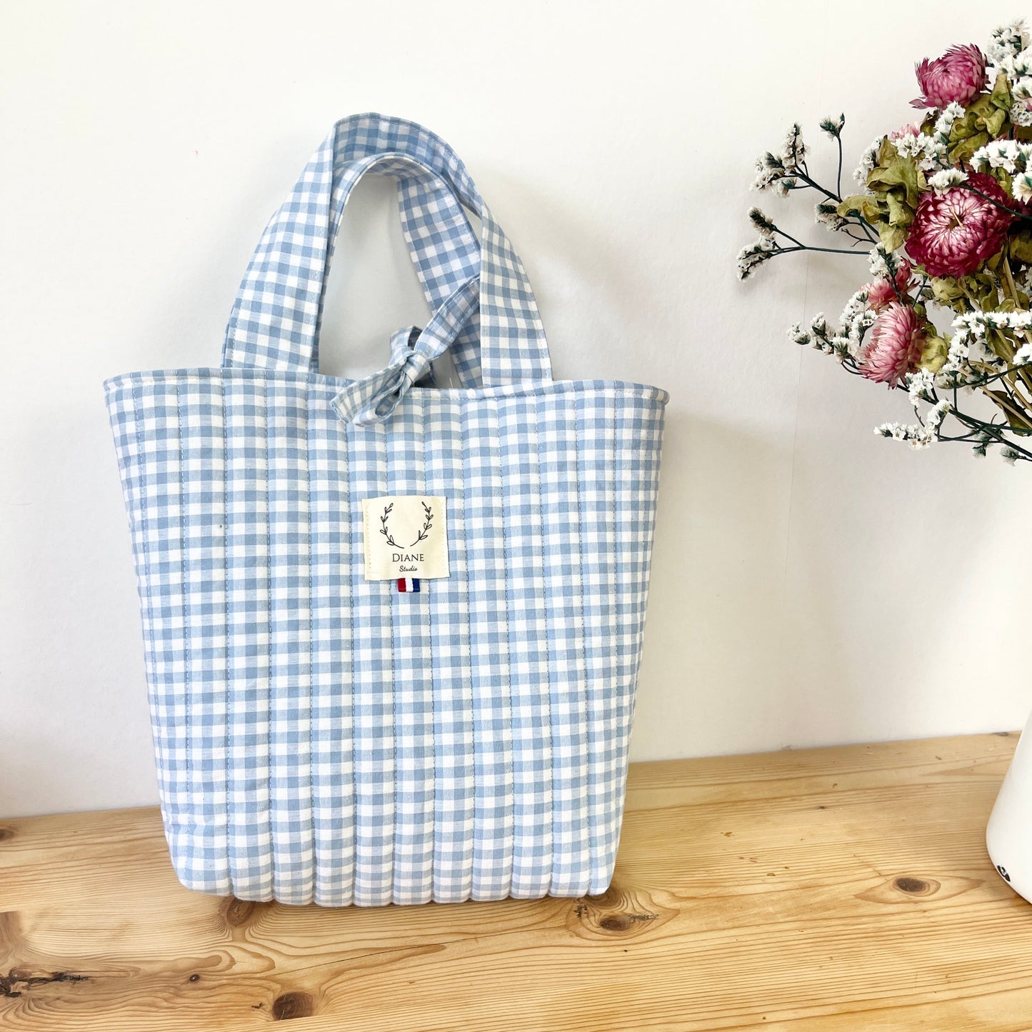Félicie bag in blue gingham