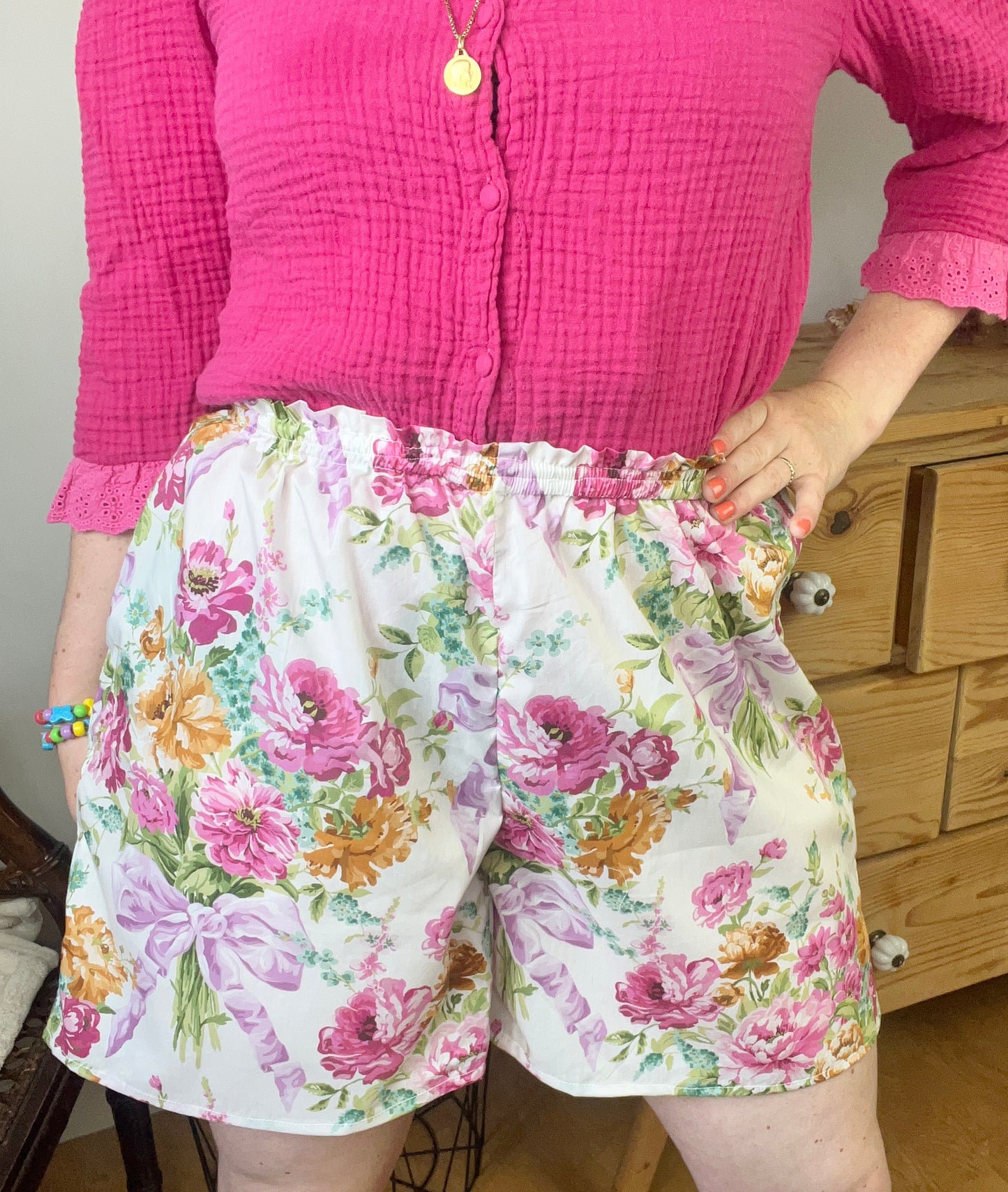 Isaure the Liberty Bridgerton high-waisted retro shorts