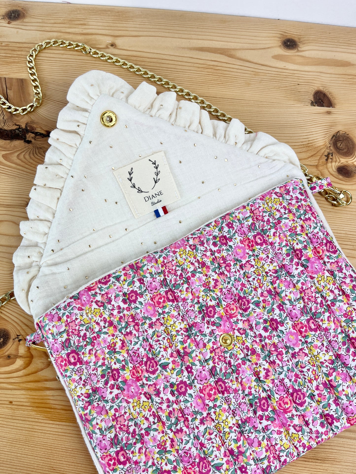 Charlotte the envelope clutch with chain, 100% customizable