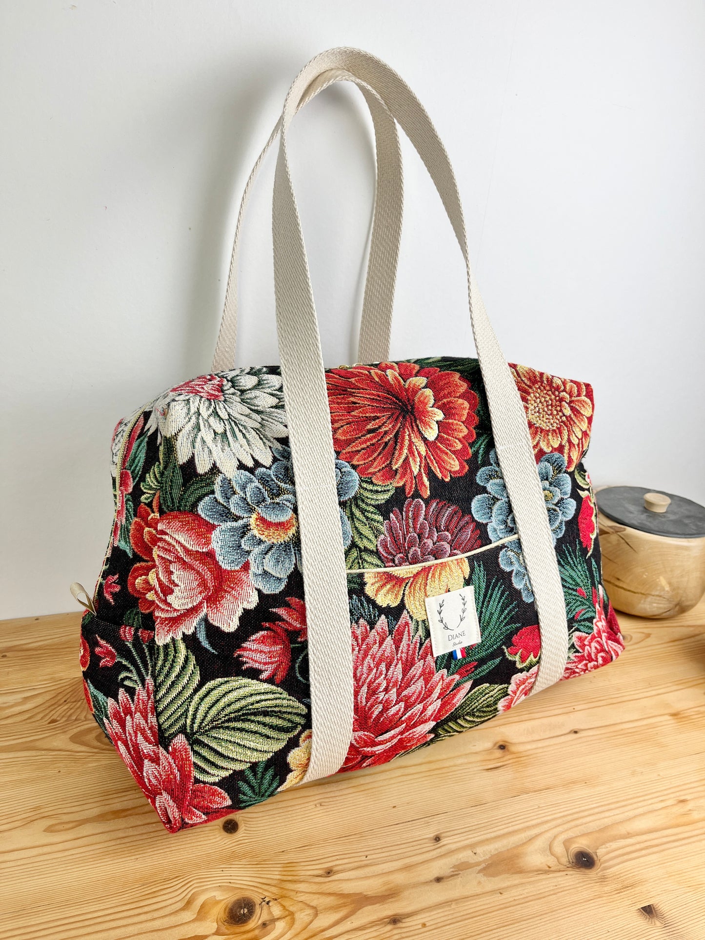 Hélène the floral jacquard changing bag