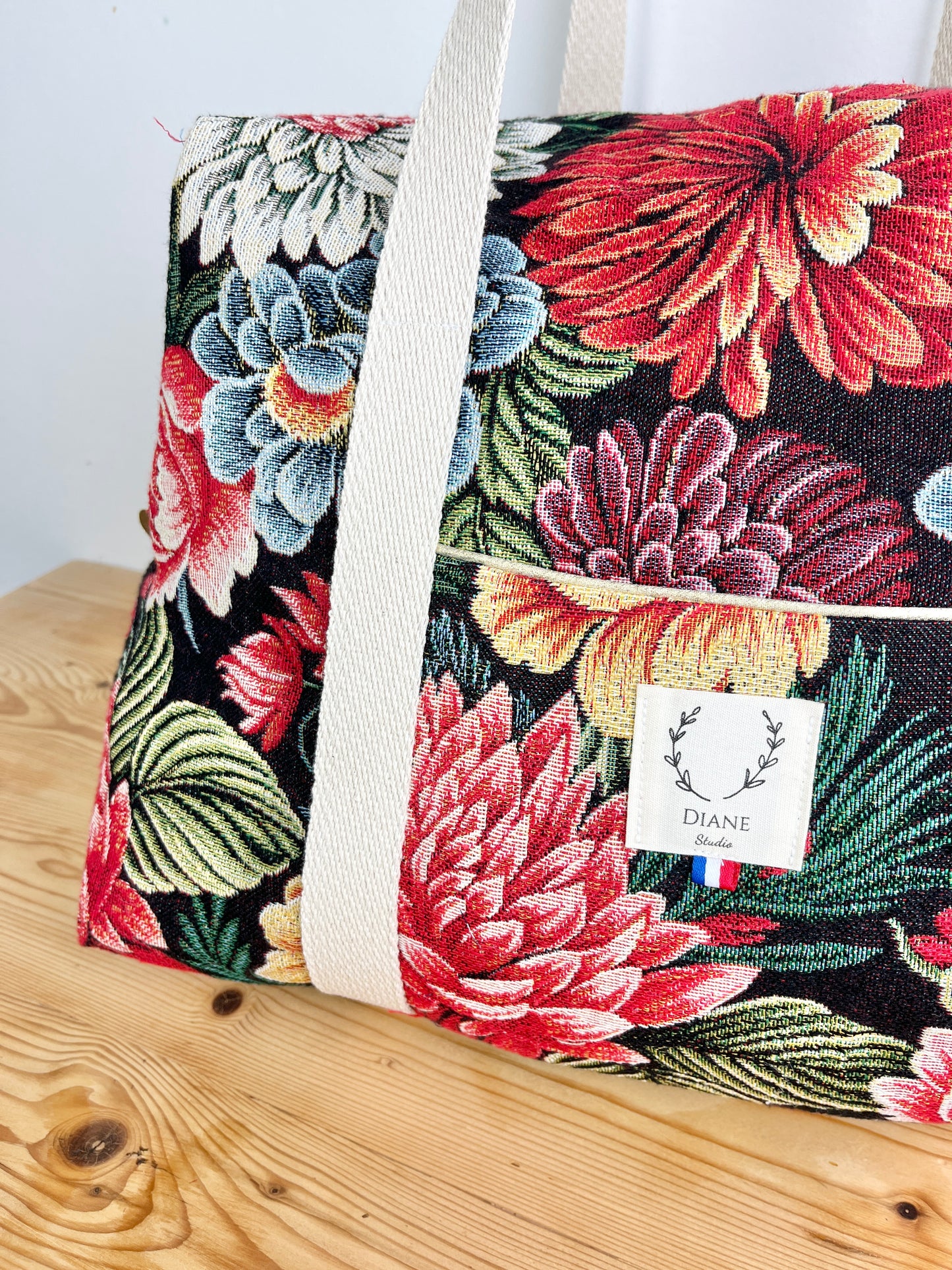 Hélène the floral jacquard changing bag