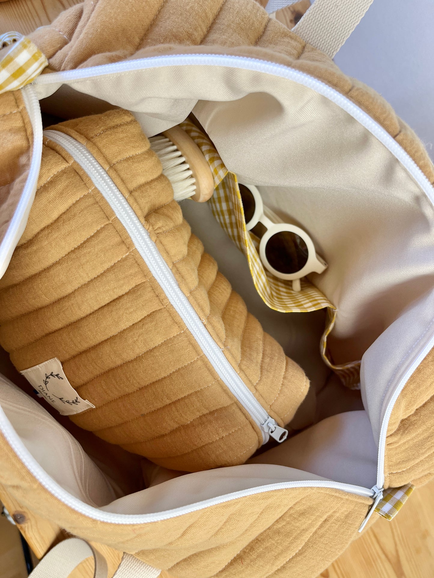 Sac Louison initiale dentelle tissus au choix