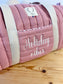 Louison enfant gaze et vichy rose thé