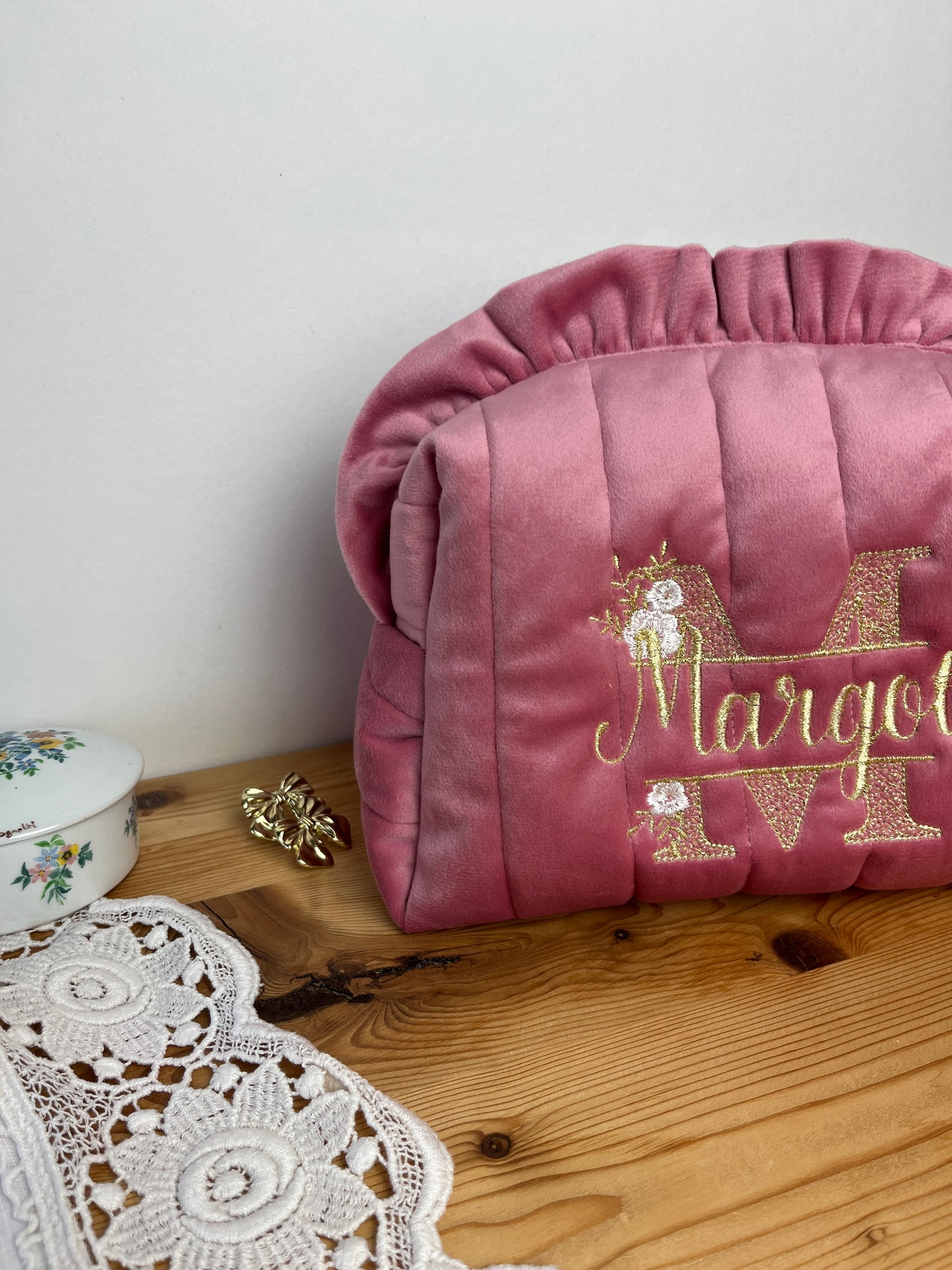 Colette camel toiletry bag