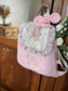 The Eglantine jacquard pink glitter backpack