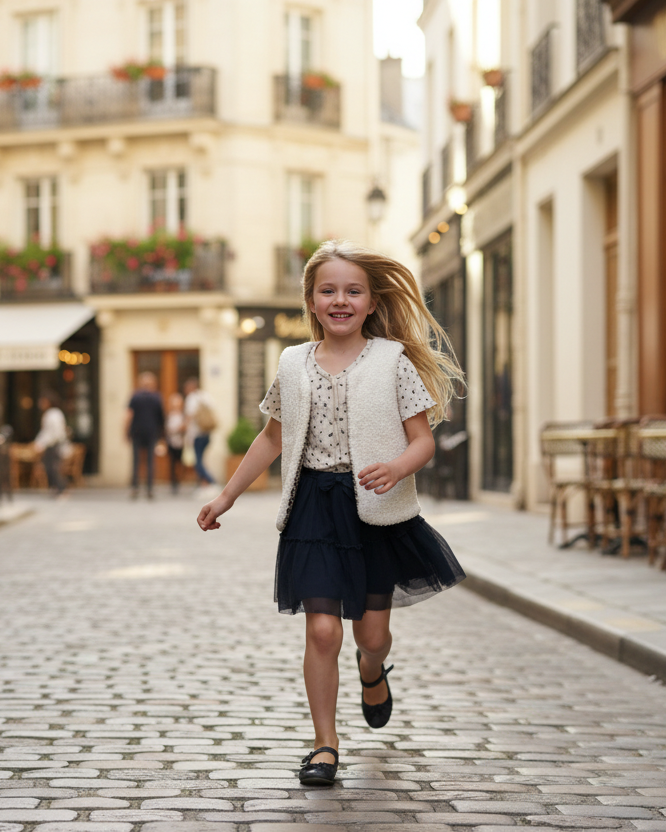 The Albane children's vest is 100% customizable.
