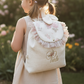 The Eglantine jacquard pink glitter backpack