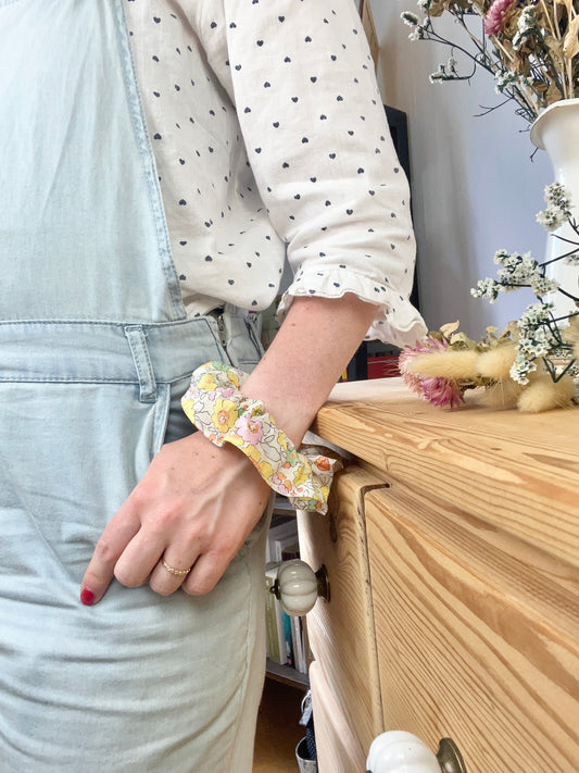 Liberty Betsy lemon scrunchie