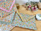 Liberty Poppy rainbow quilted pouch