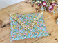 Liberty Poppy rainbow quilted pouch