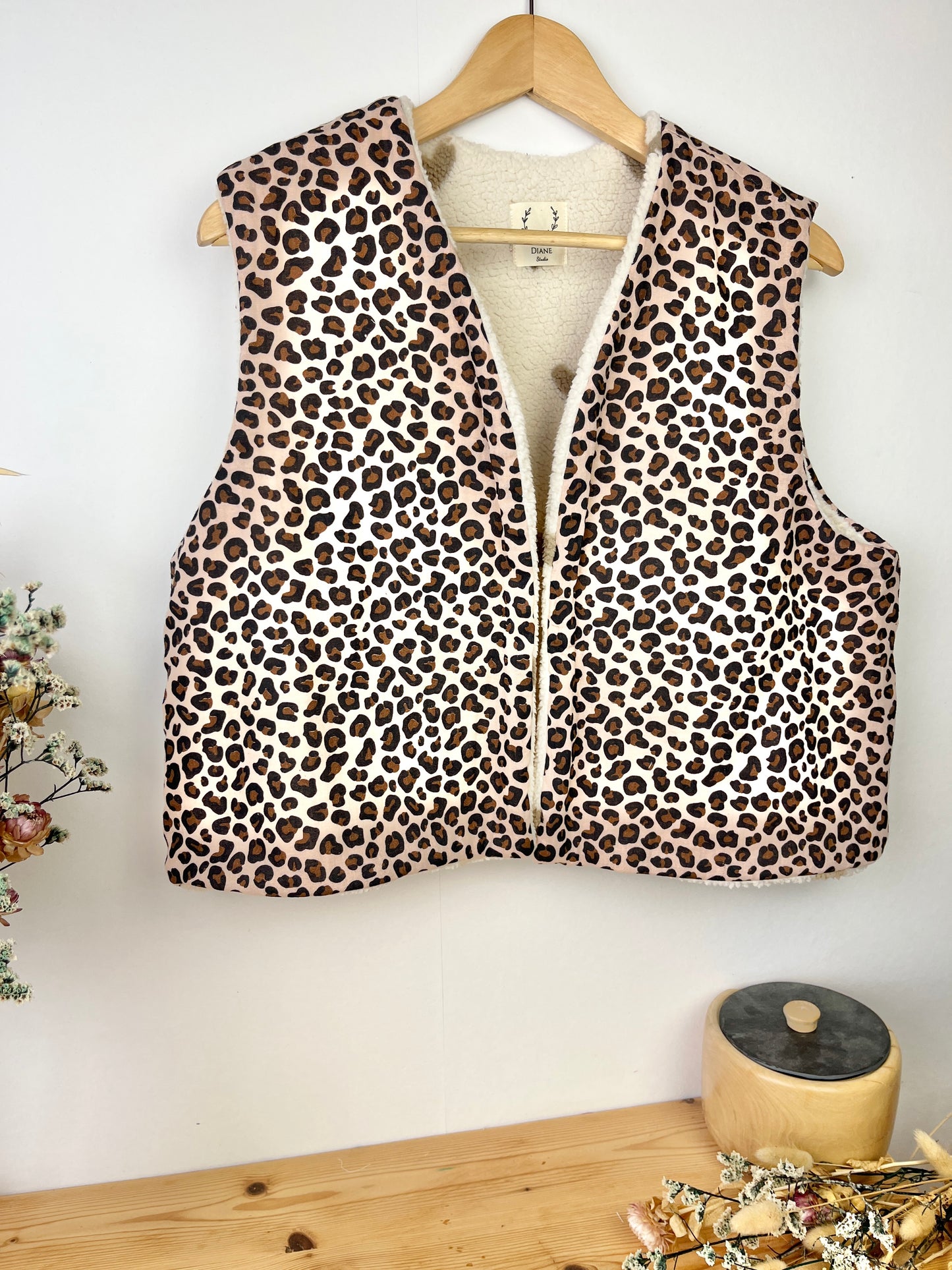 The Albane Adult Leopard Vest - Made to Order