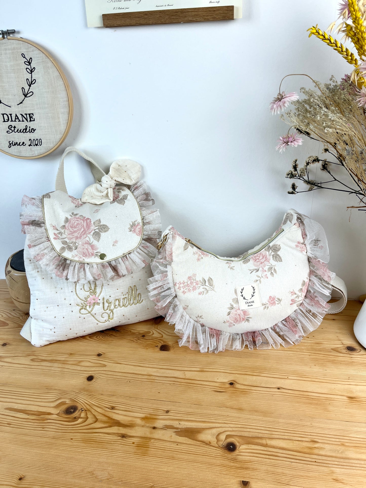NOUVEAU Ensemble mère fille sac Milan et sac à dos Eglantine personnalisable