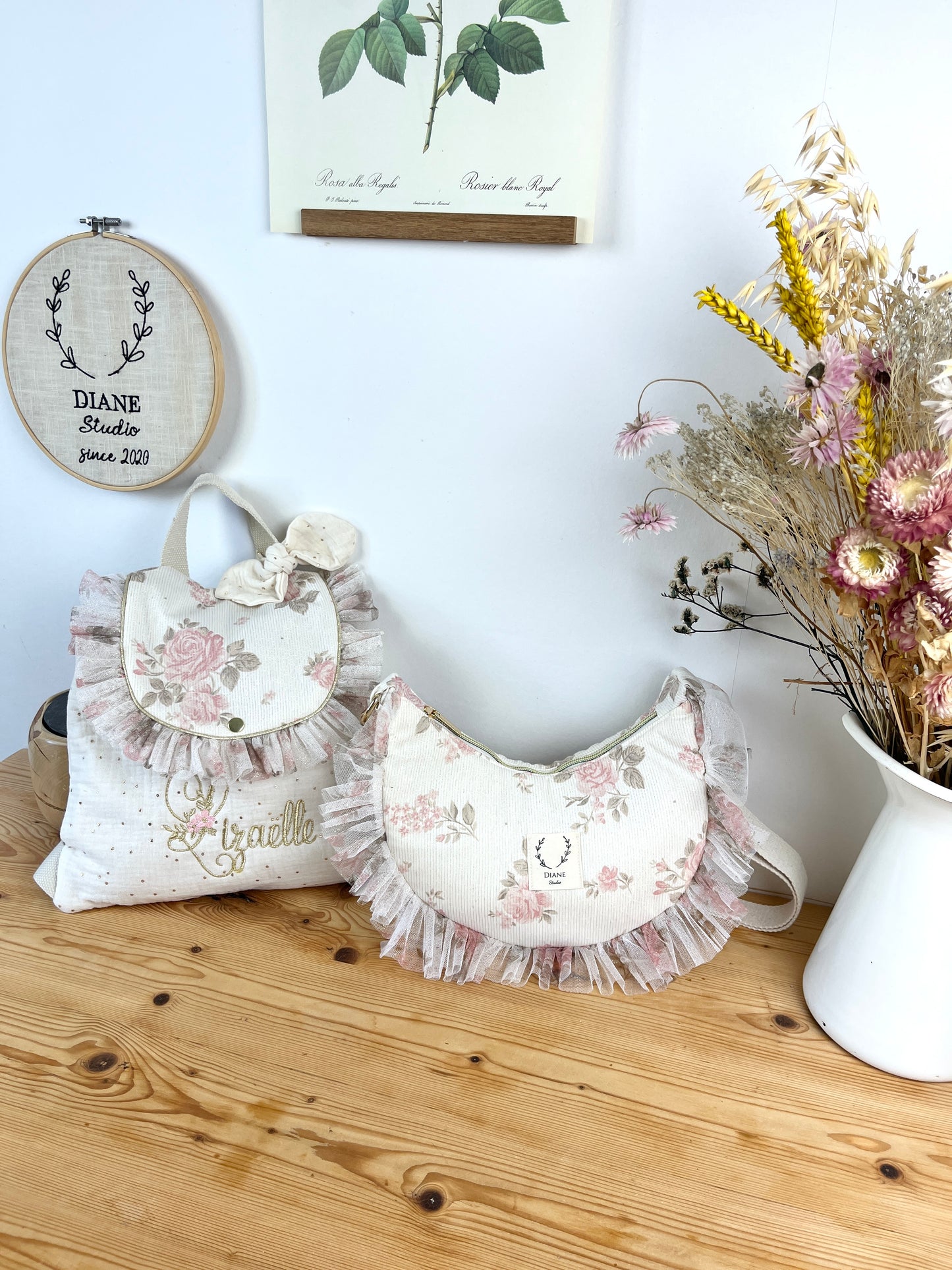 NOUVEAU Ensemble mère fille sac Milan et sac à dos Eglantine personnalisable