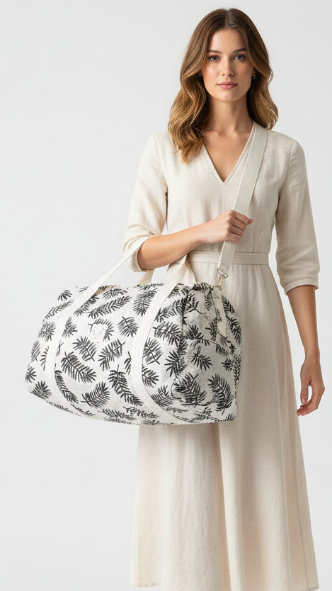Hélène the soft foliage diaper bag