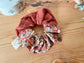 Poppy forest cotton scrunchie and gauze