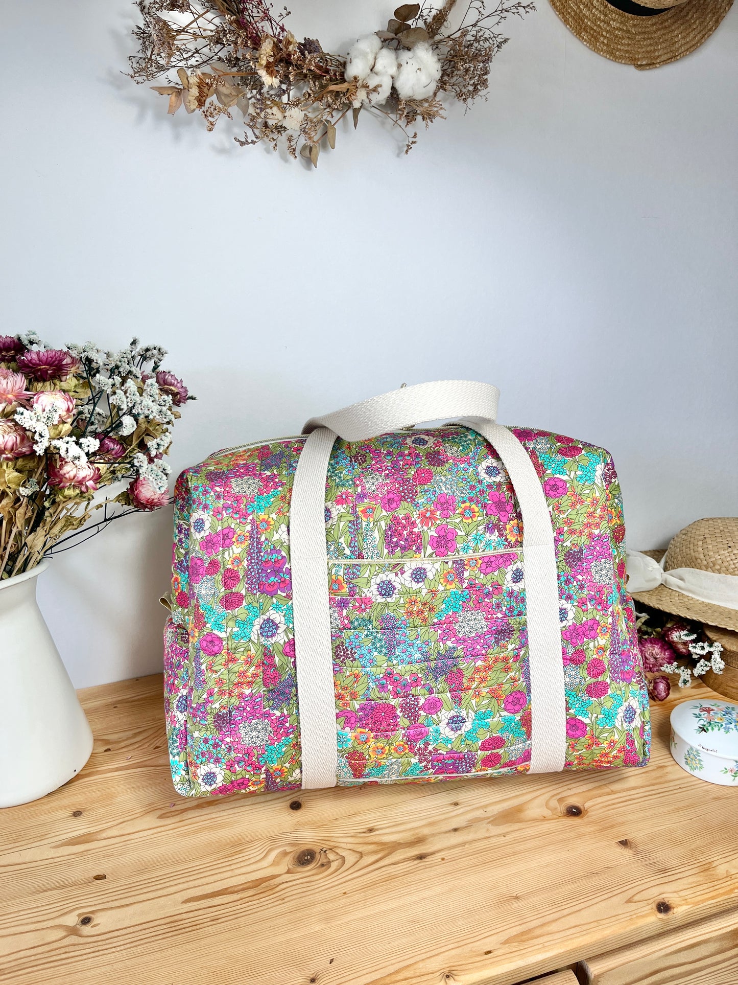 The 100% customizable ruffled diaper bag