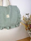 The small sage gingham tote bag