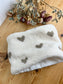 Baby sherpa neck warmer with caramel heart