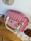 Set: duffel bag and lace initial toiletry bag