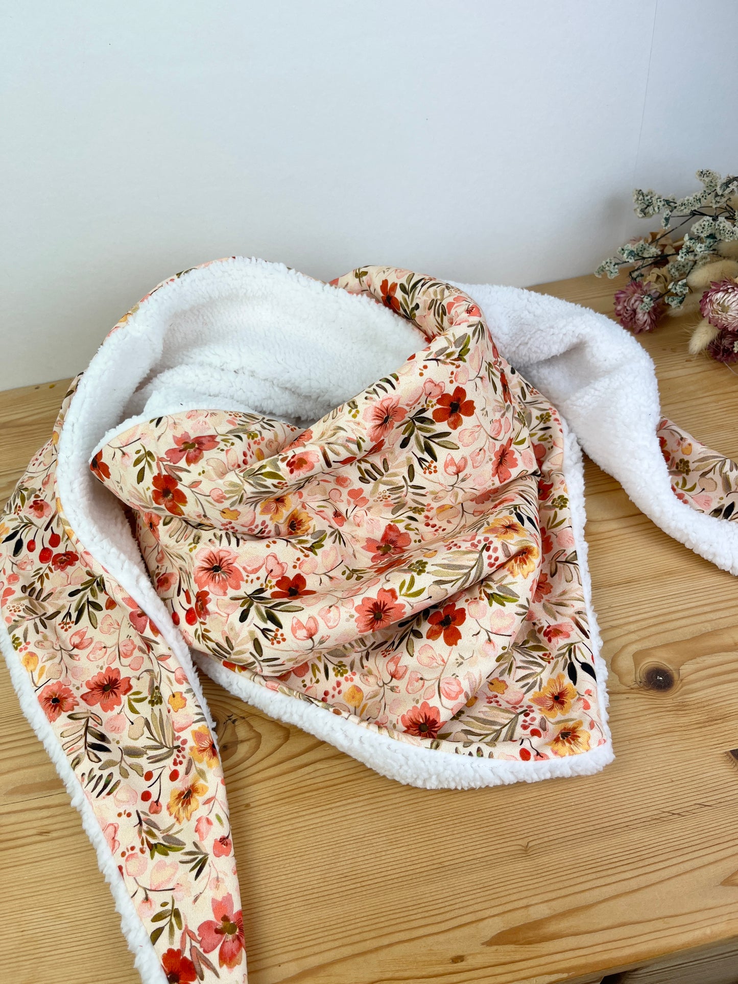 Le chèche jersey fleuri Elise
