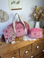 Ensemble: sac Louison, protège carnet et trousse Colette initiale dentelle personnalisable