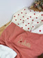 The cover with little hearts and marsala gauze