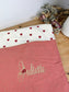 The cover with little hearts and marsala gauze