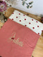 The cover with little hearts and marsala gauze