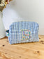 Couples set: duo of toiletry bags with initial