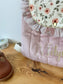 Le sac à dos Églantine velours rose poudré Amandine et tulle