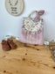 Le sac à dos Églantine velours rose poudré Amandine et tulle